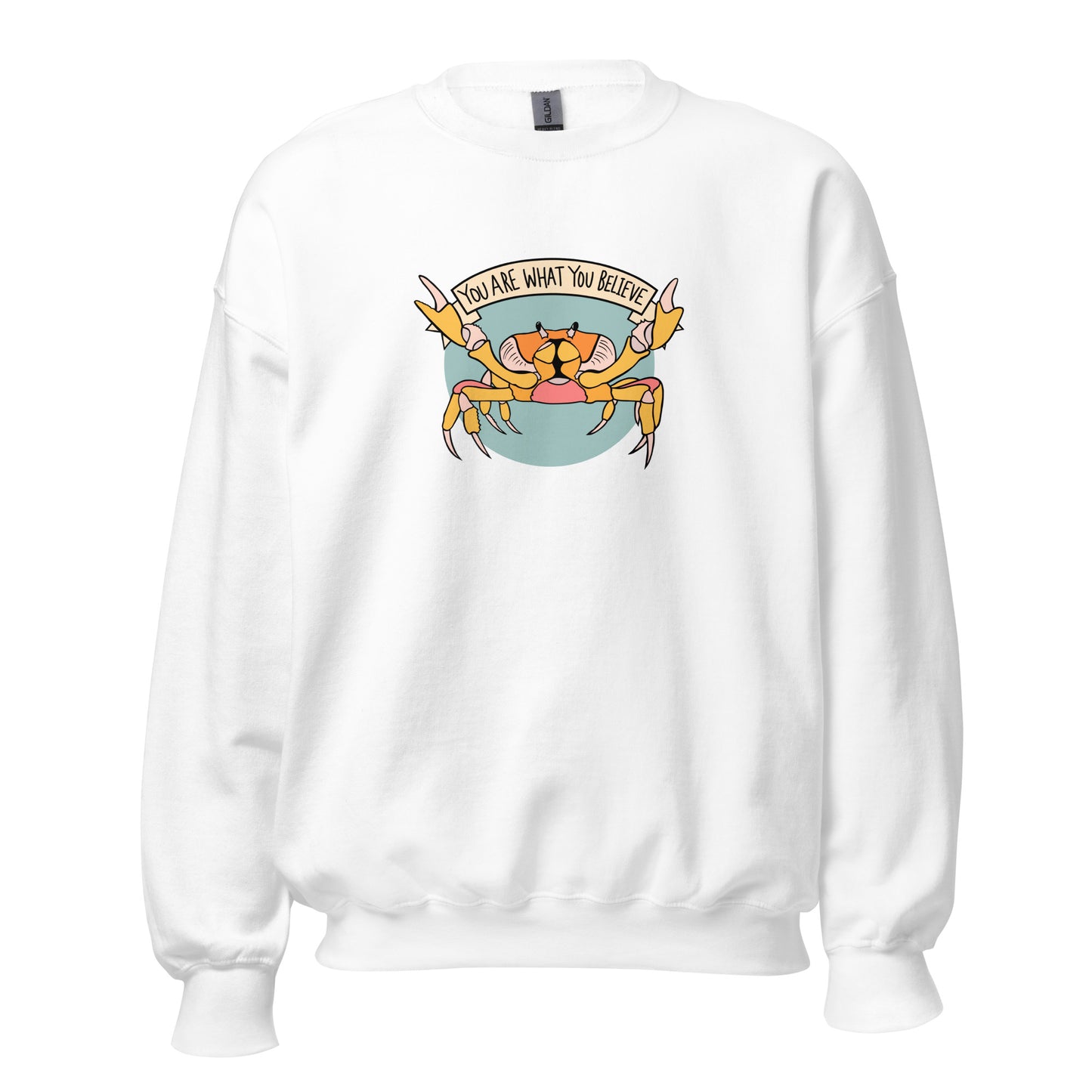 YOU ARE WHAT YOU BELIEVE - YELLOW CRAB - SWEATSHIRT