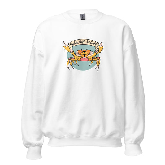 YOU ARE WHAT YOU BELIEVE - YELLOW CRAB - SWEATSHIRT